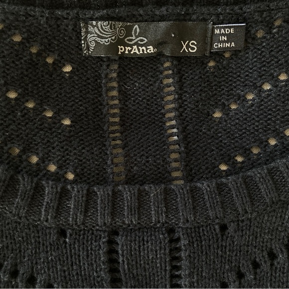 PRANA Black Cotton Sweater - Picture 4 of 6